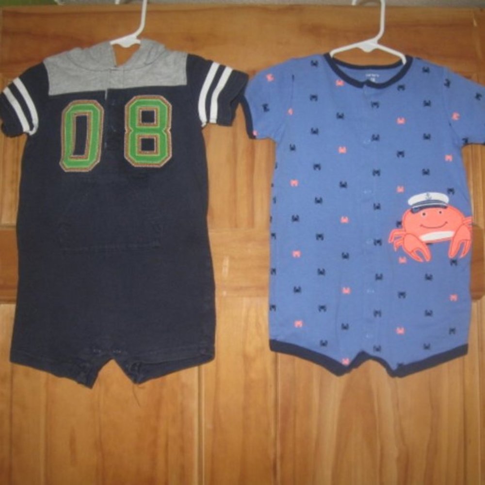 5/$20 Boys Carter's Short Sleeve Romper Bundle